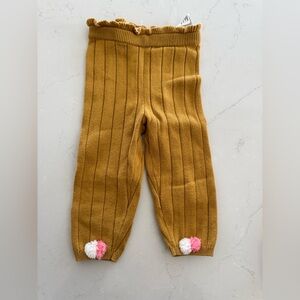 Cozy Knit Baby Pants with Heart Details